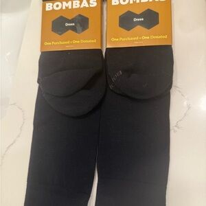 Bombas Lightweight Black Dress Socks-Large NWT